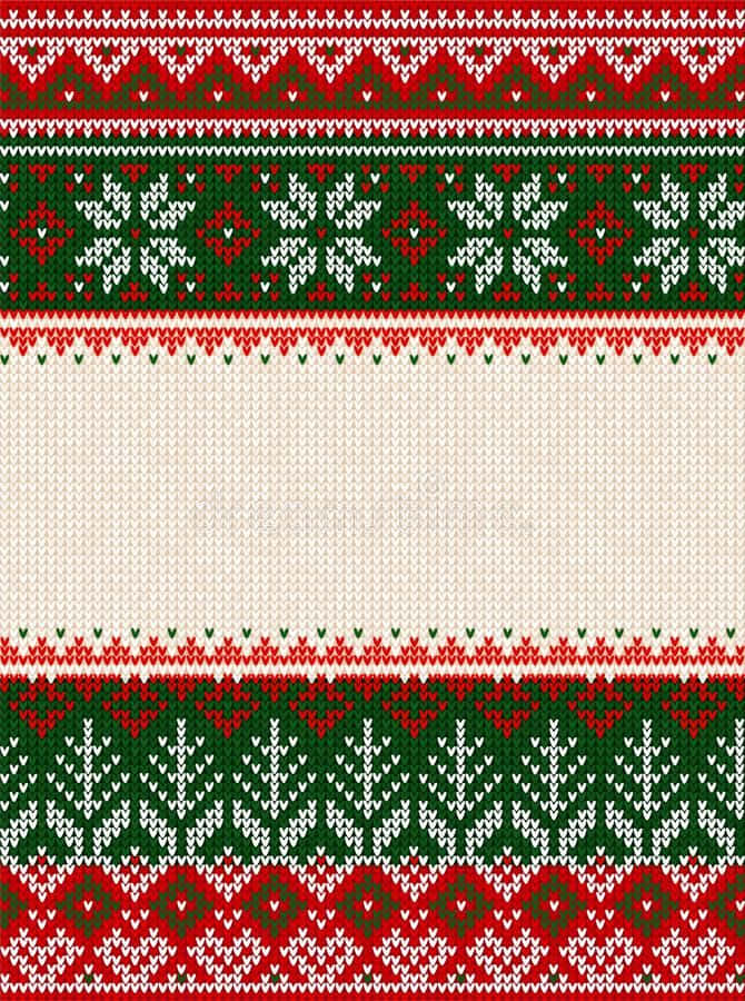 Red White And Green Ugly Sweater Background