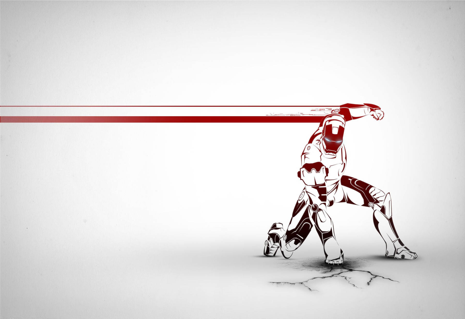Red White Iron Man Logo Background