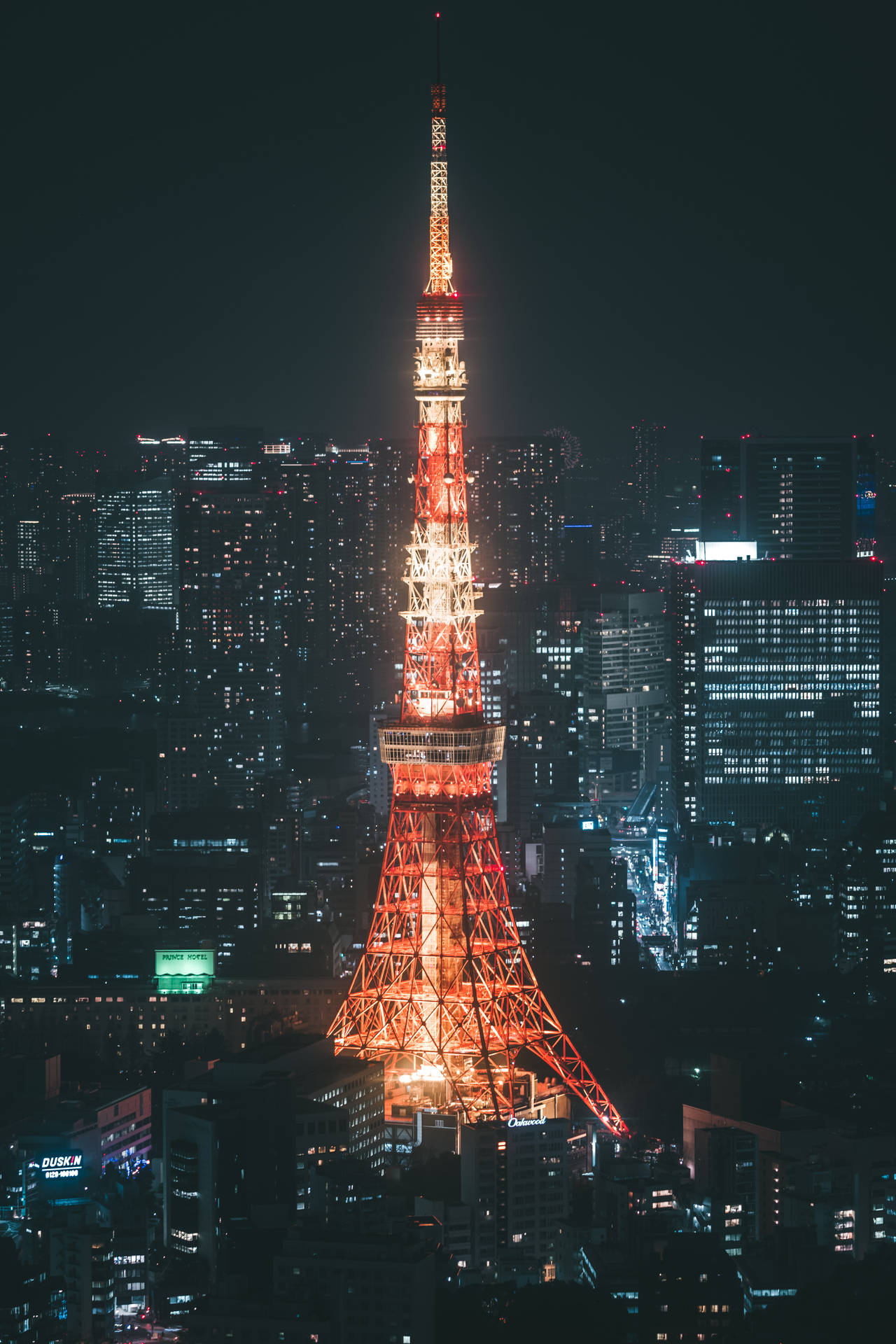 Red White Lights Of Tokyo Tower