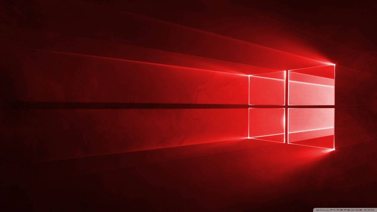 Red Windows Logo For 1280x720 Gaming Background