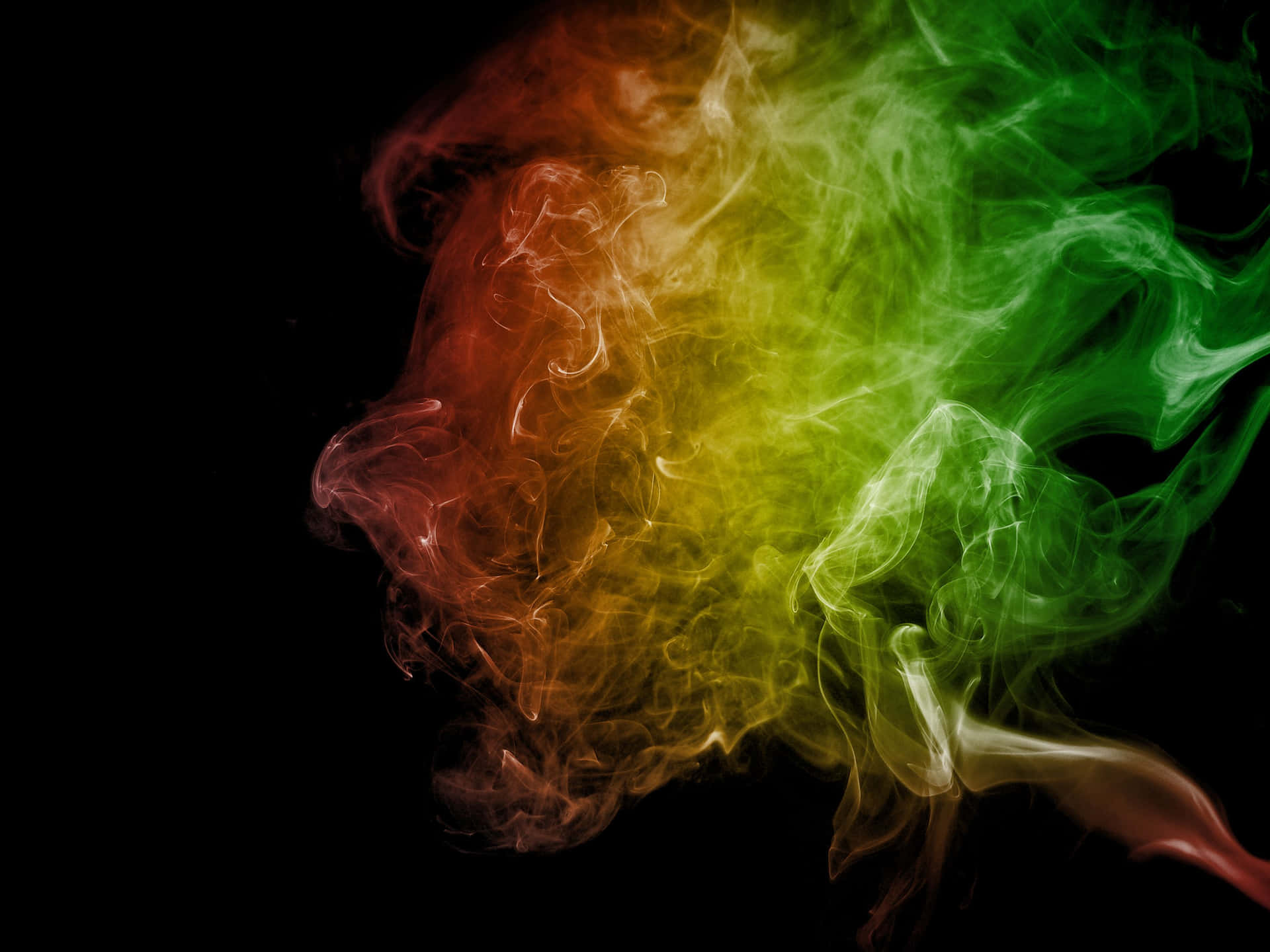 Red Yellow And Green Smoke Cluster Background