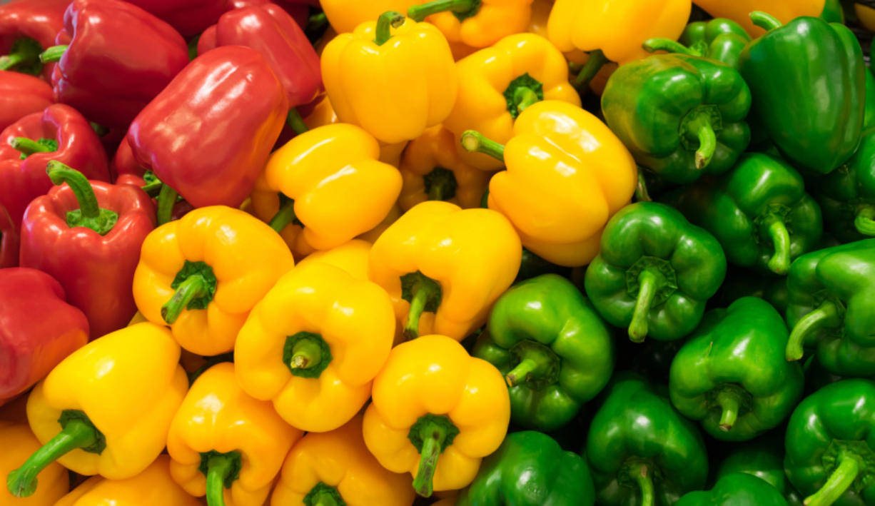 Red Yellow Green Bell Pepper Fruits