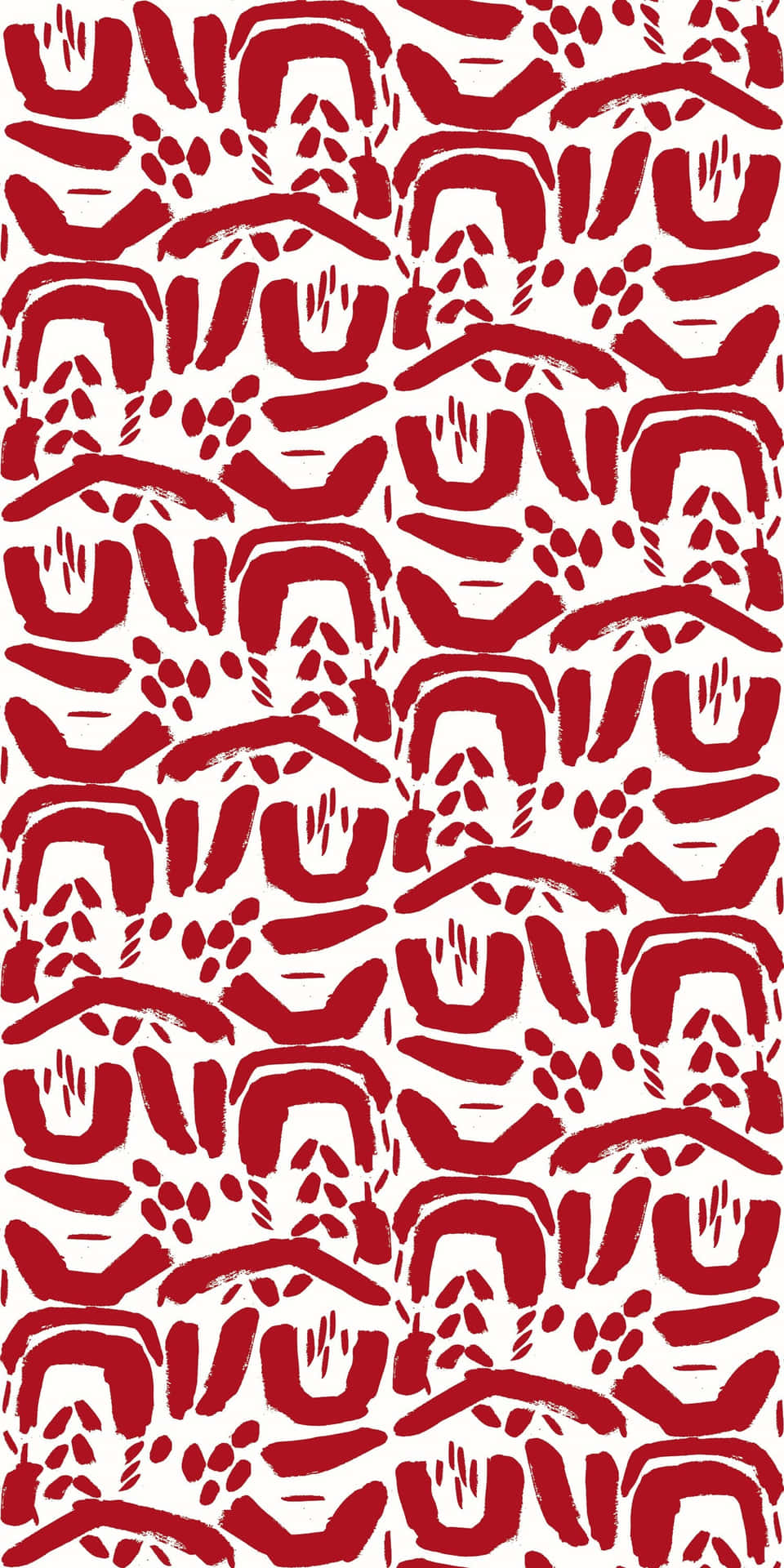 Redand White African Print Fabric Pattern Background