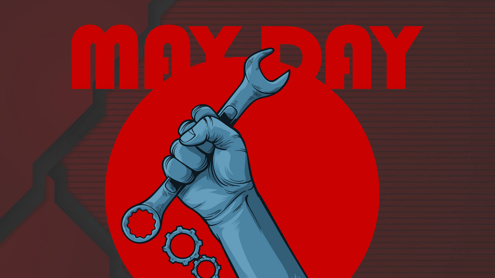 Reddish Blue May Day Background