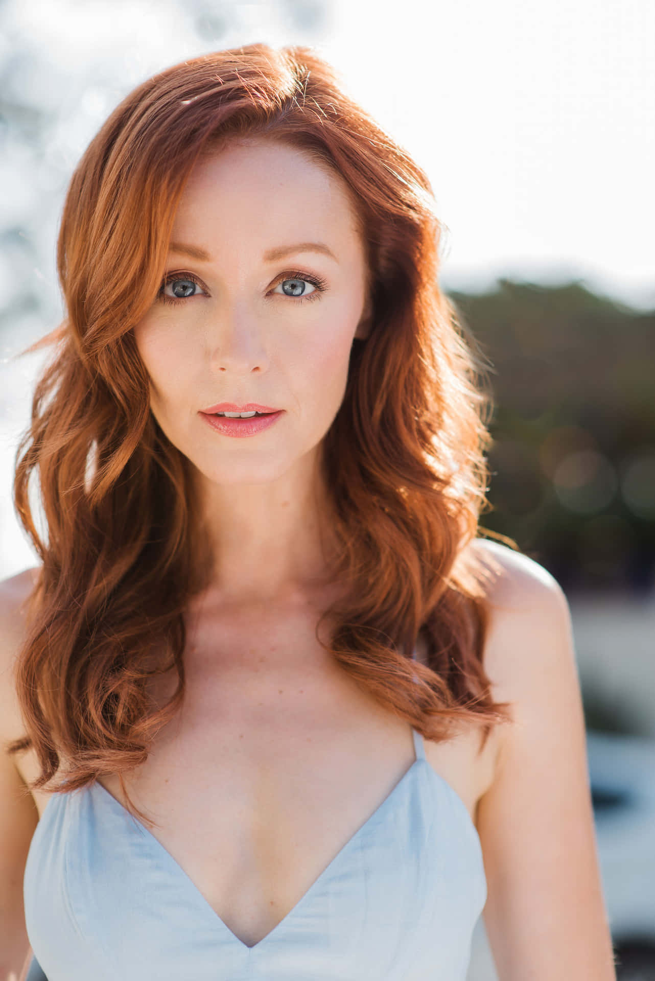 Redheaded Woman Sunlit Portrait