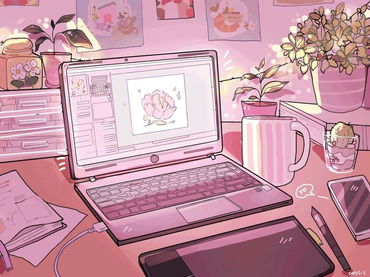 Rediscover The Beauty Of The 90s With This Aesthetic Laptop Background