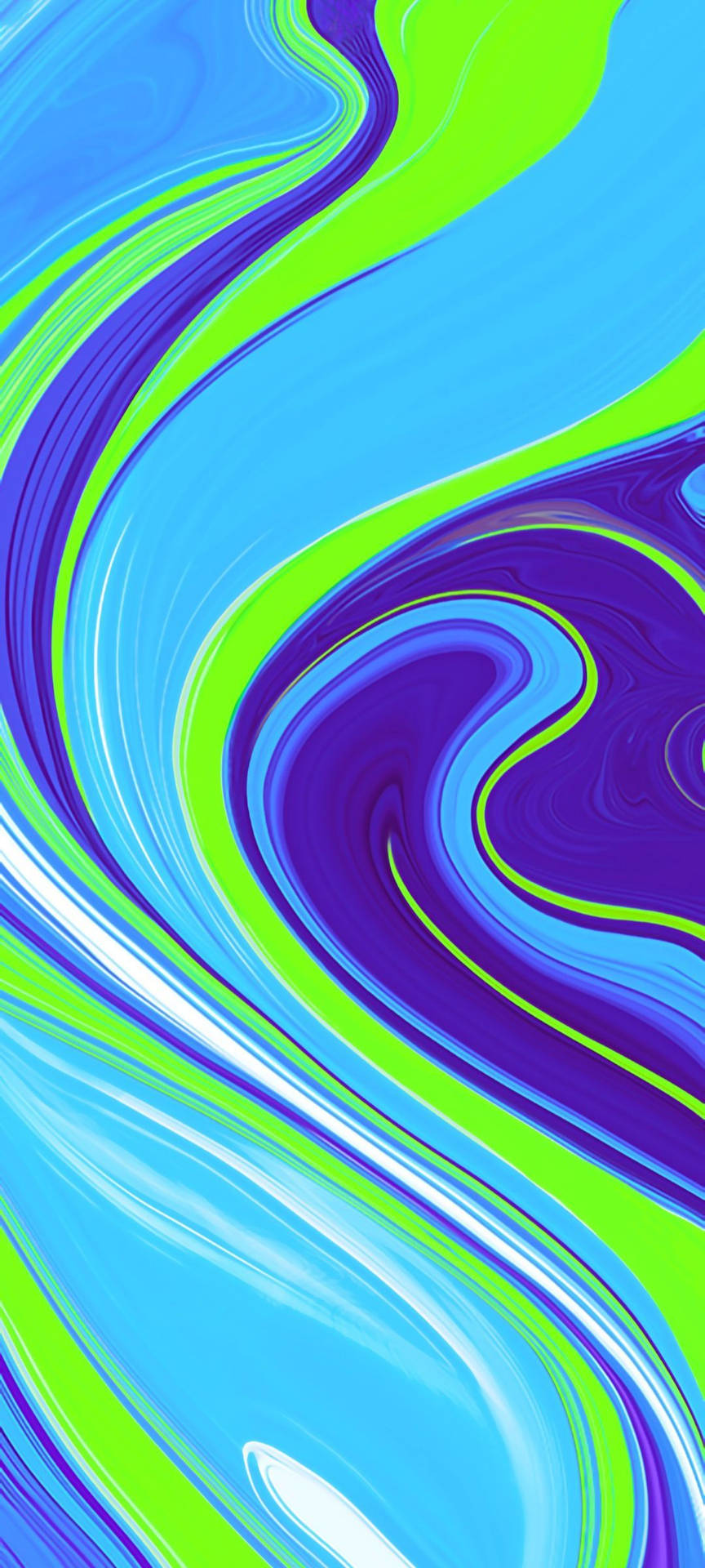 Redmi 9 Blue Green Purple Liquid Background
