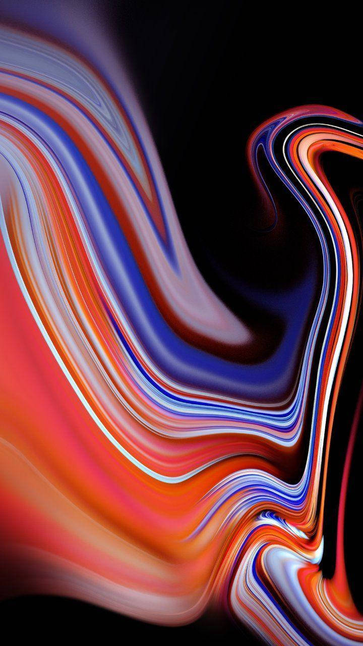 Redmi 9 Liquid Colors On Dark Background