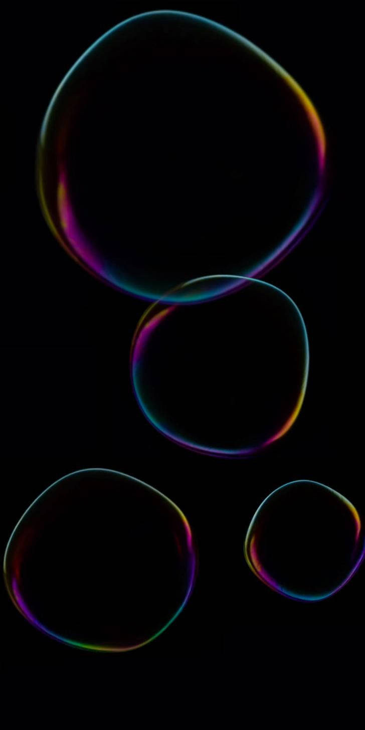 Redmi 9 Rainbow Bubbles Background