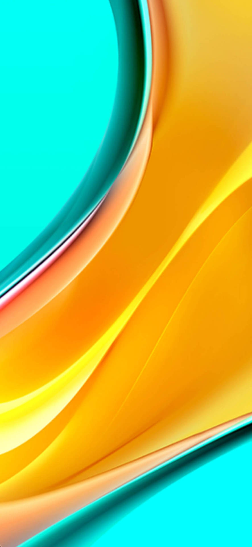 Redmi 9 Yellow And Bright Blue Background