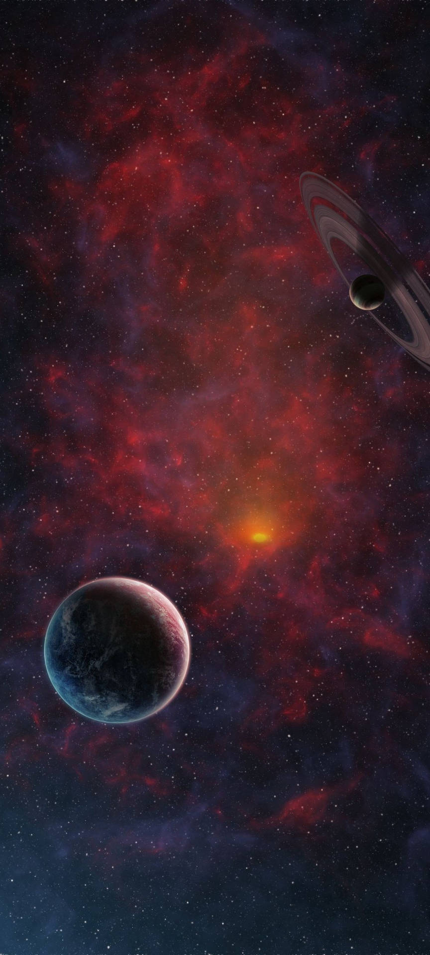 Redmi Note 10 Red Alien Space Background