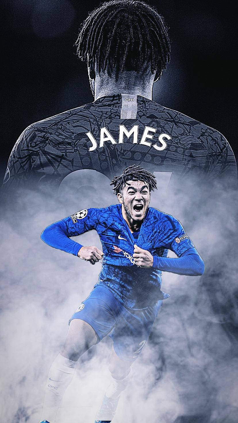 Reece James Phone Smoke Aesthetic Background