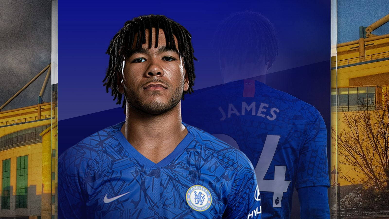 Reece James Posing Building Background