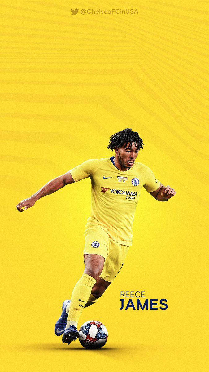 Reece James Yellow Background