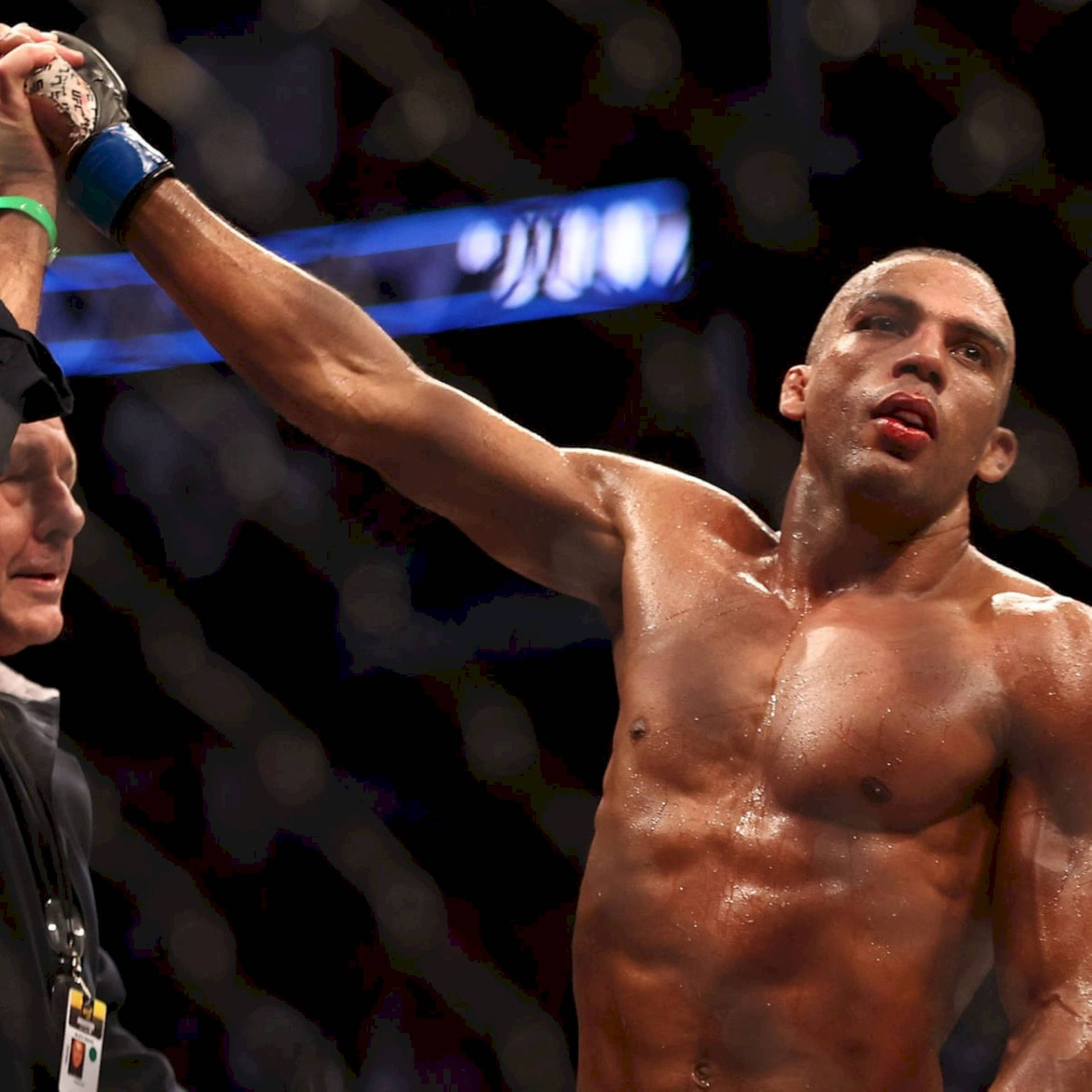 Referee And Edson Barboza Background