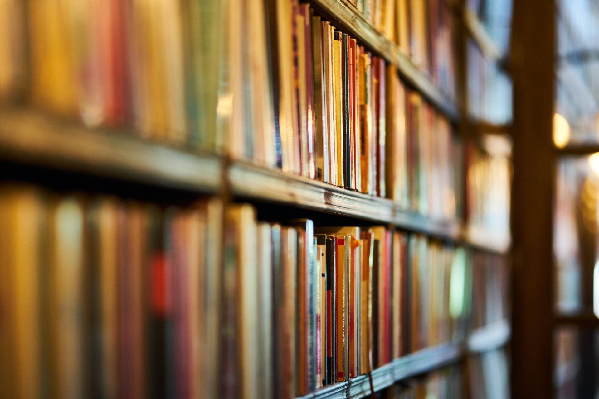 Reference Books On Library Shelf