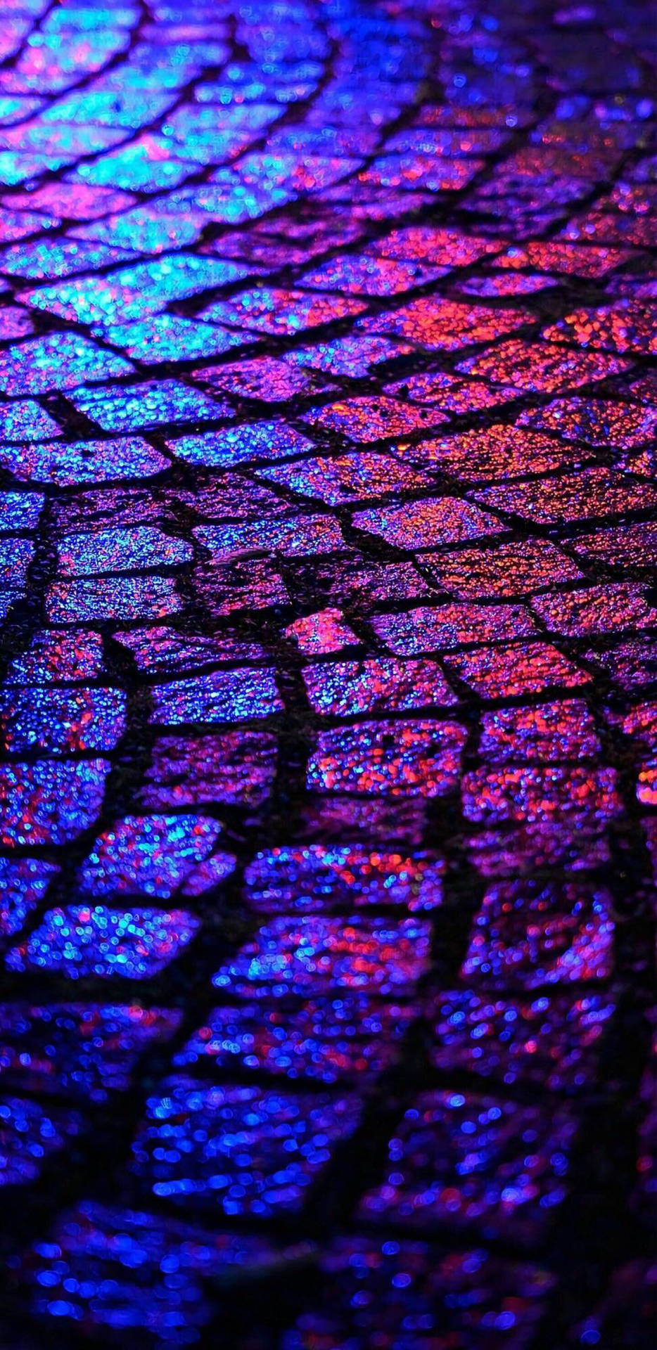 Reflected Oled On Pavement Background