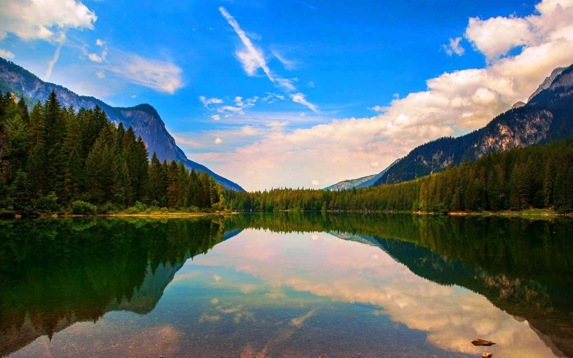 Reflective Lake Natural Background Background