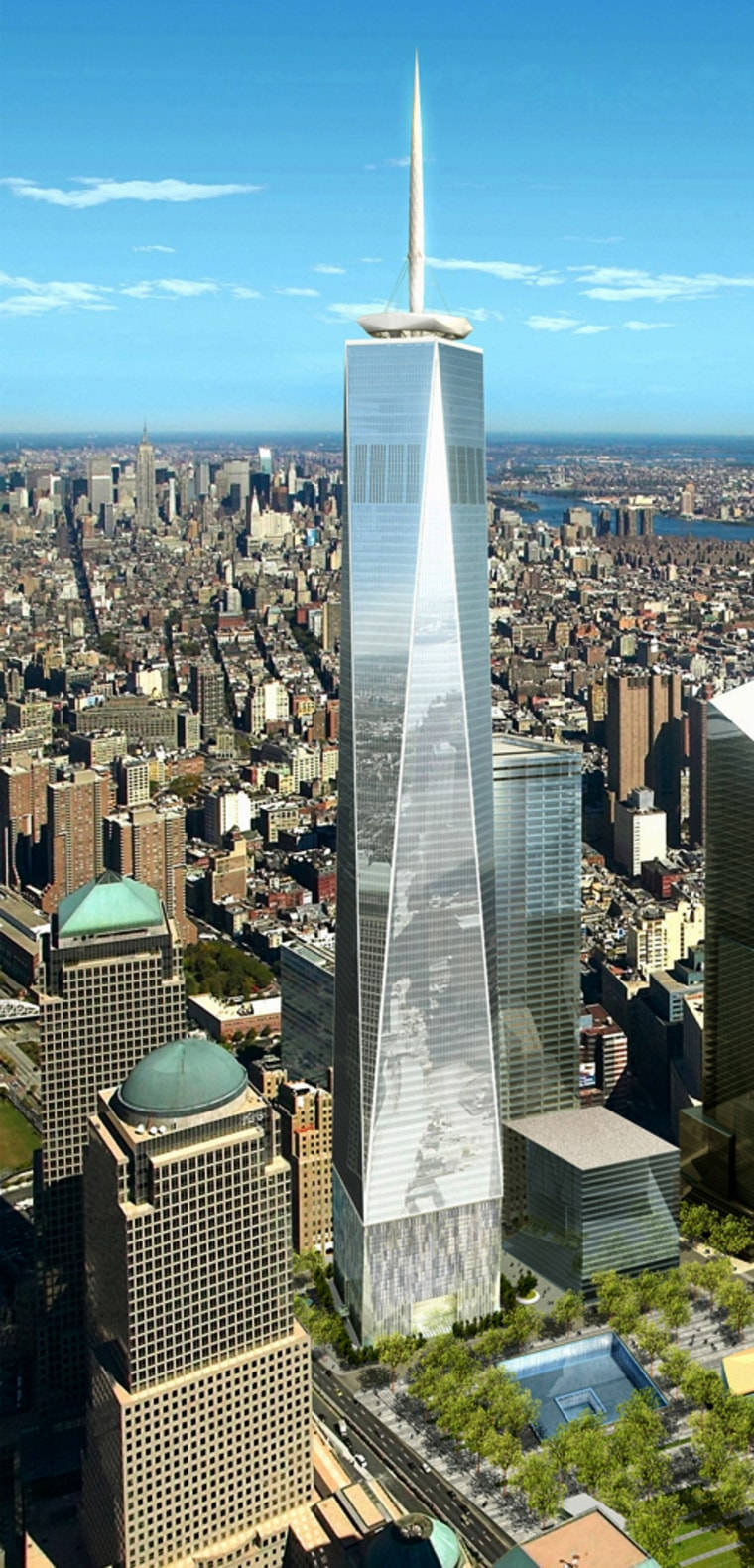 Reflective One World Trade Center Background