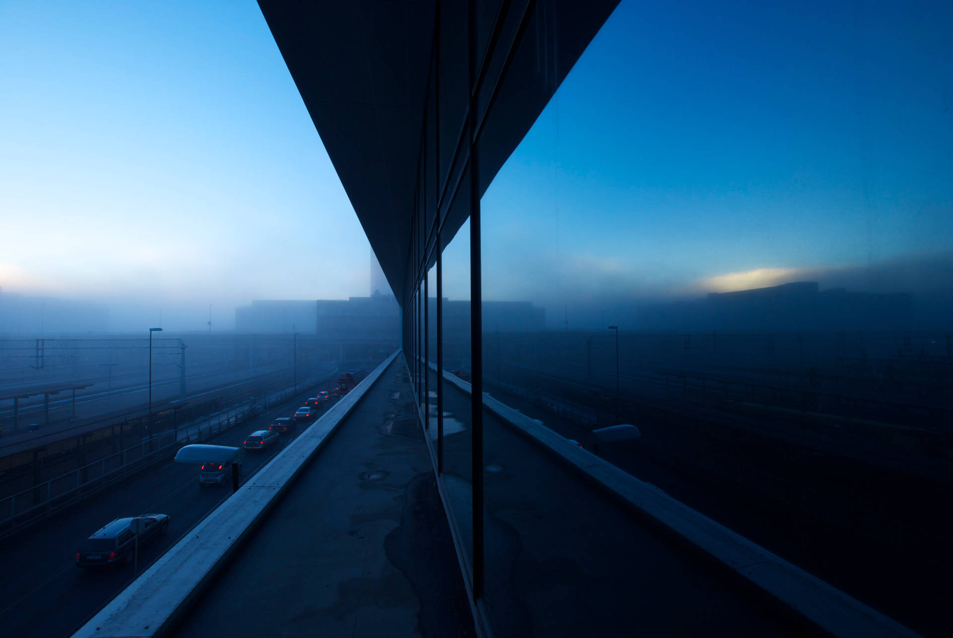 Reflective Oslo Building Background