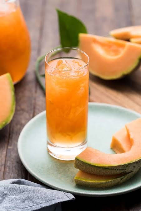 Refreshing Cantaloupe Juice Background