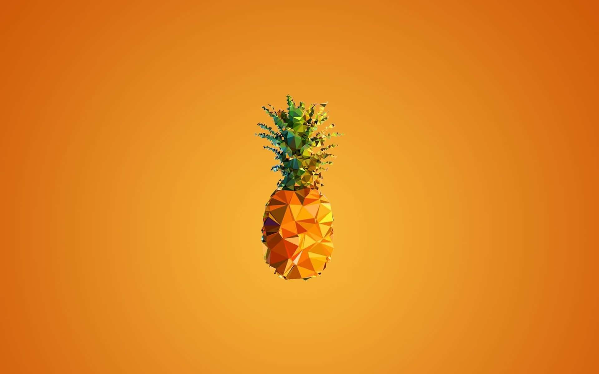 Refreshing Desktop With A Pineapple Background