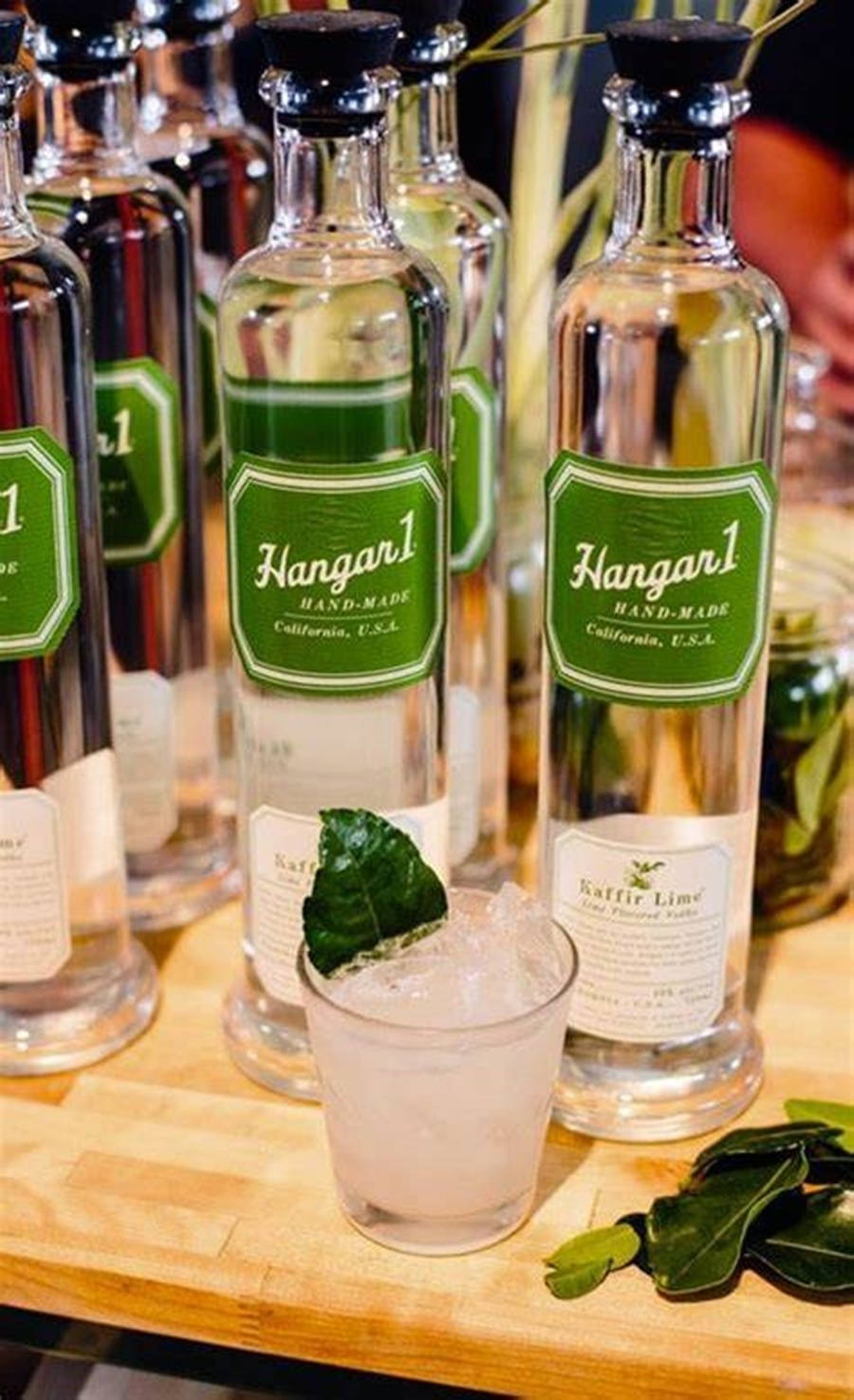 Refreshing Hangar 1 Vodka With A Lime Twist Background