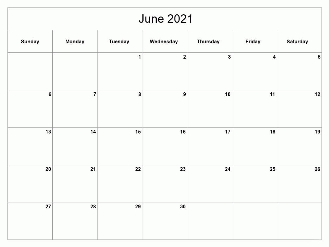 Refreshing June 2021 Calendar Background