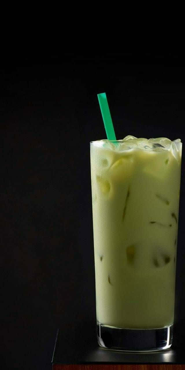 Refreshing Matcha Tea In A Traditional Bowl Background