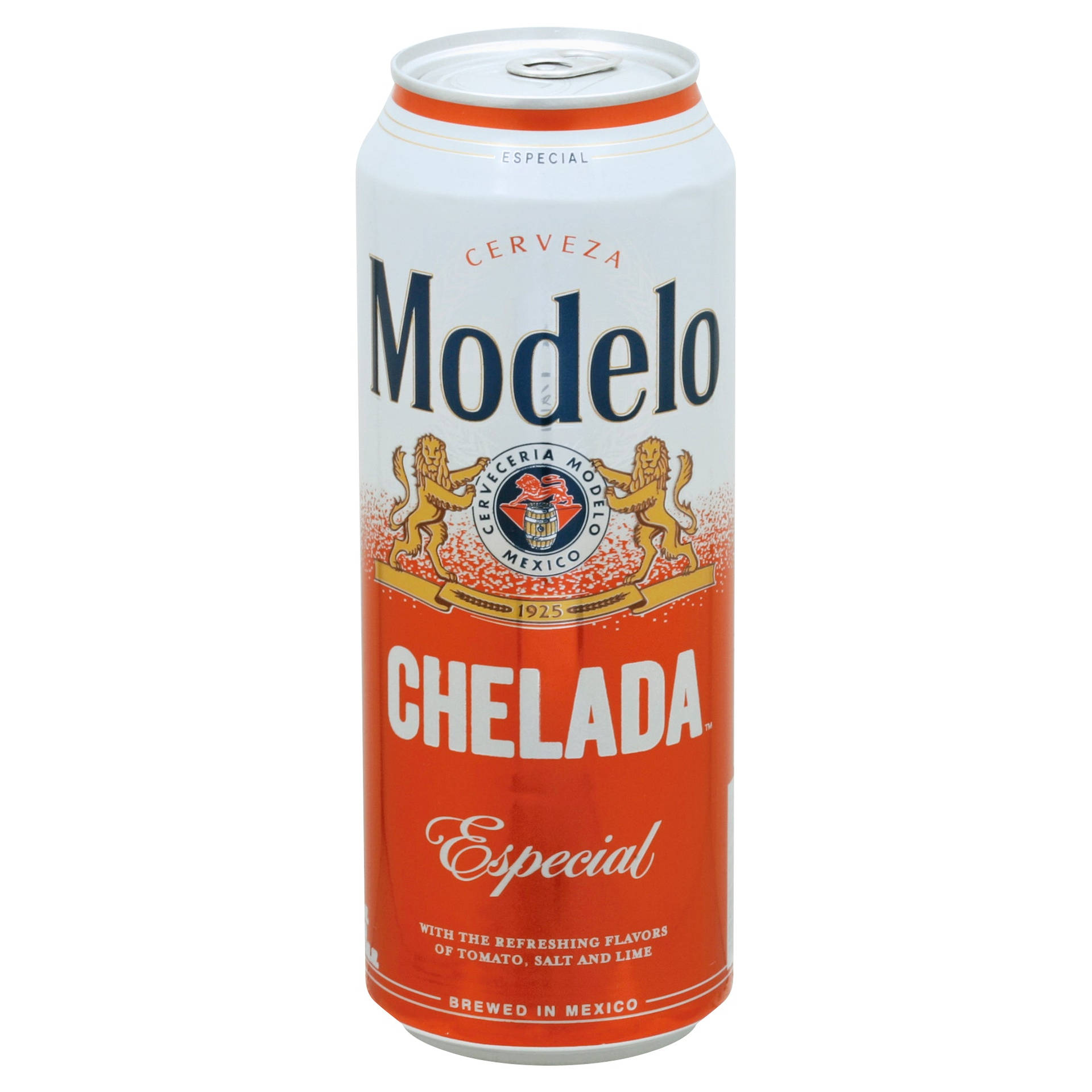 Refreshing Modelo Especial Chelada Can On Display Background