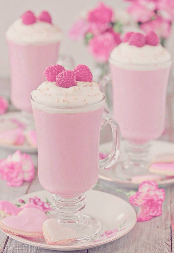 Refreshing Pink Pastel Milkshake Background