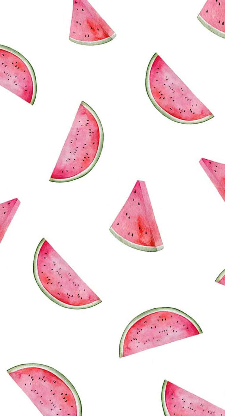 Refreshing Summer Vibes With This Colorful Watermelon-inspired Iphone. Background