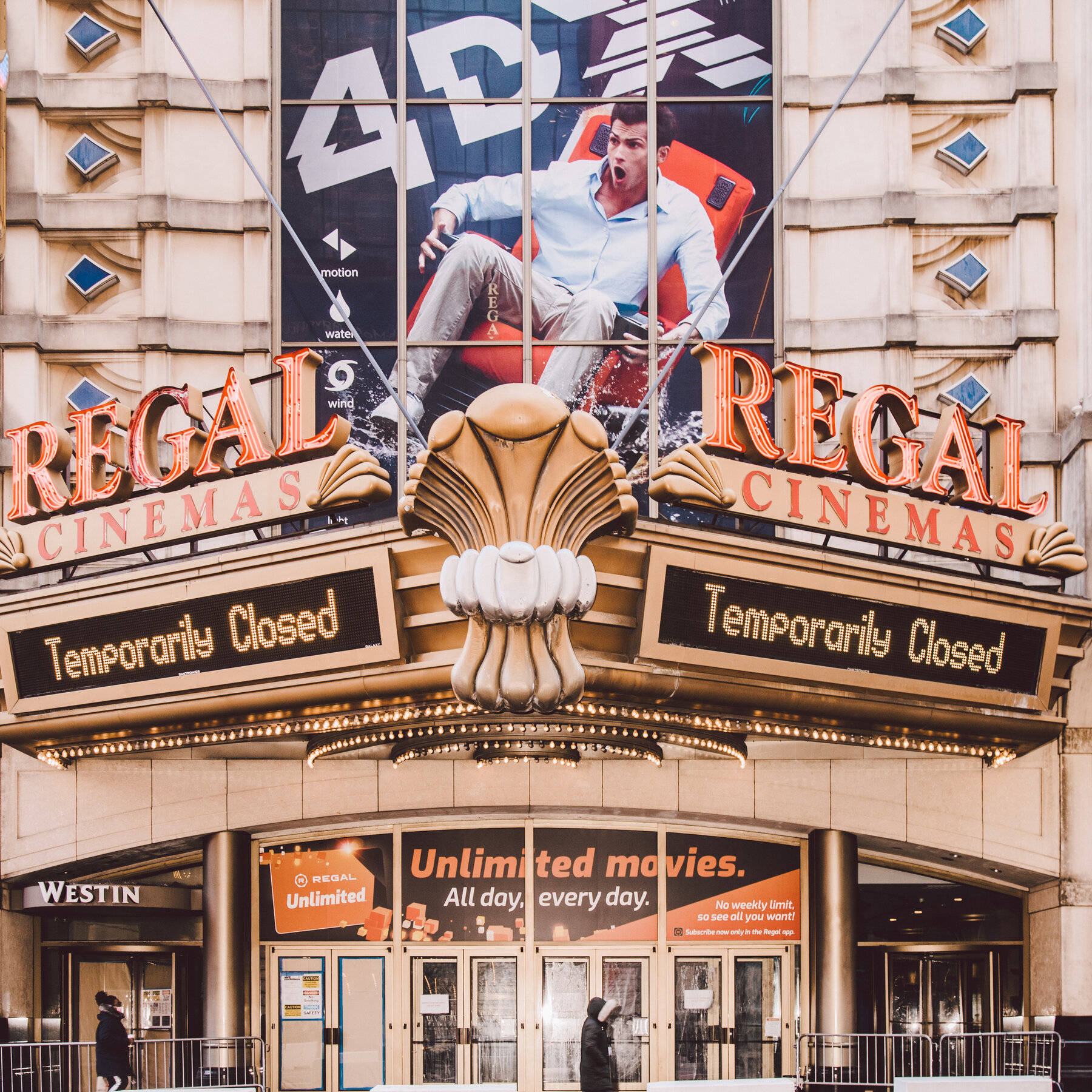 Regal Cinemas Temporary Closed