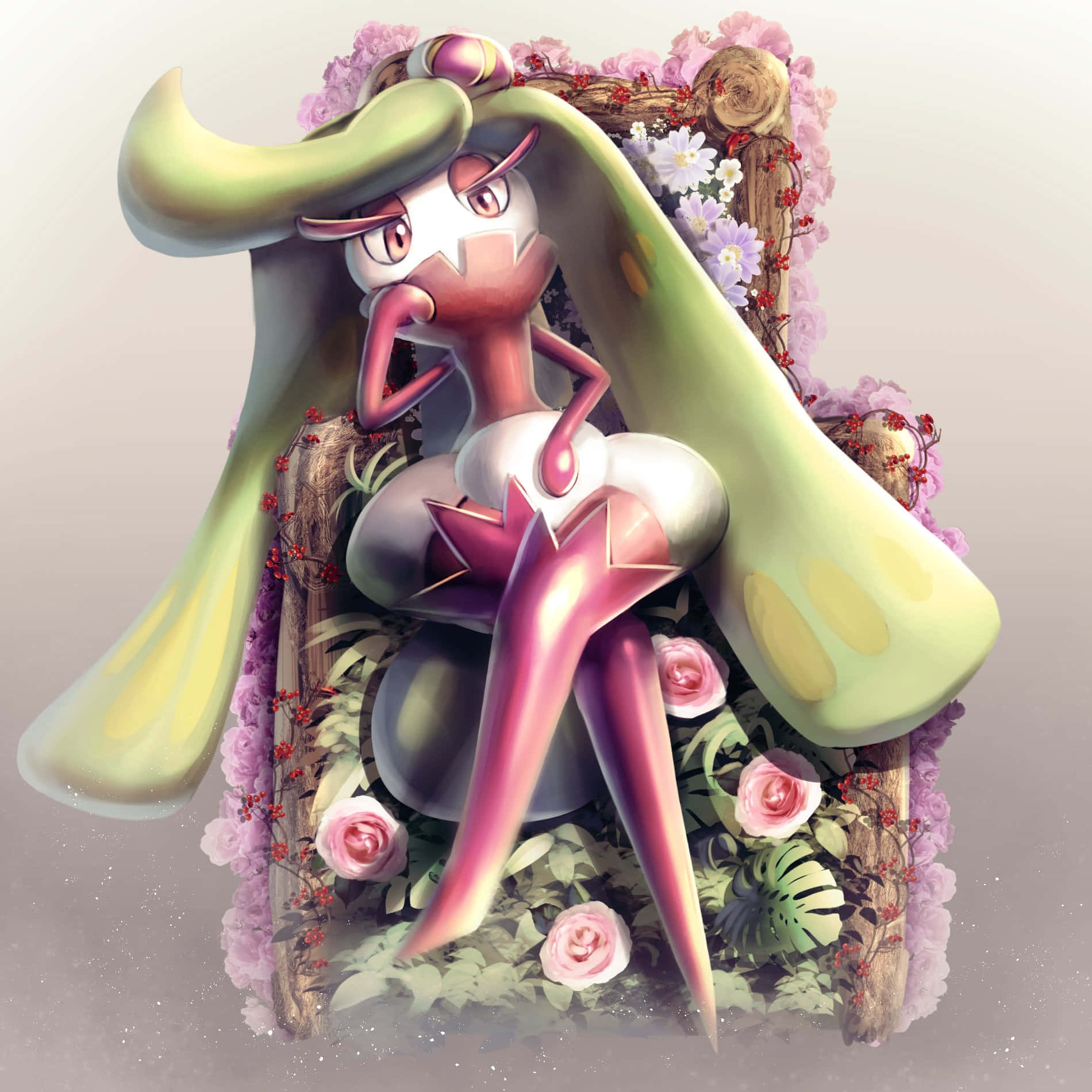Regal Tsareena Pokemon Art Background
