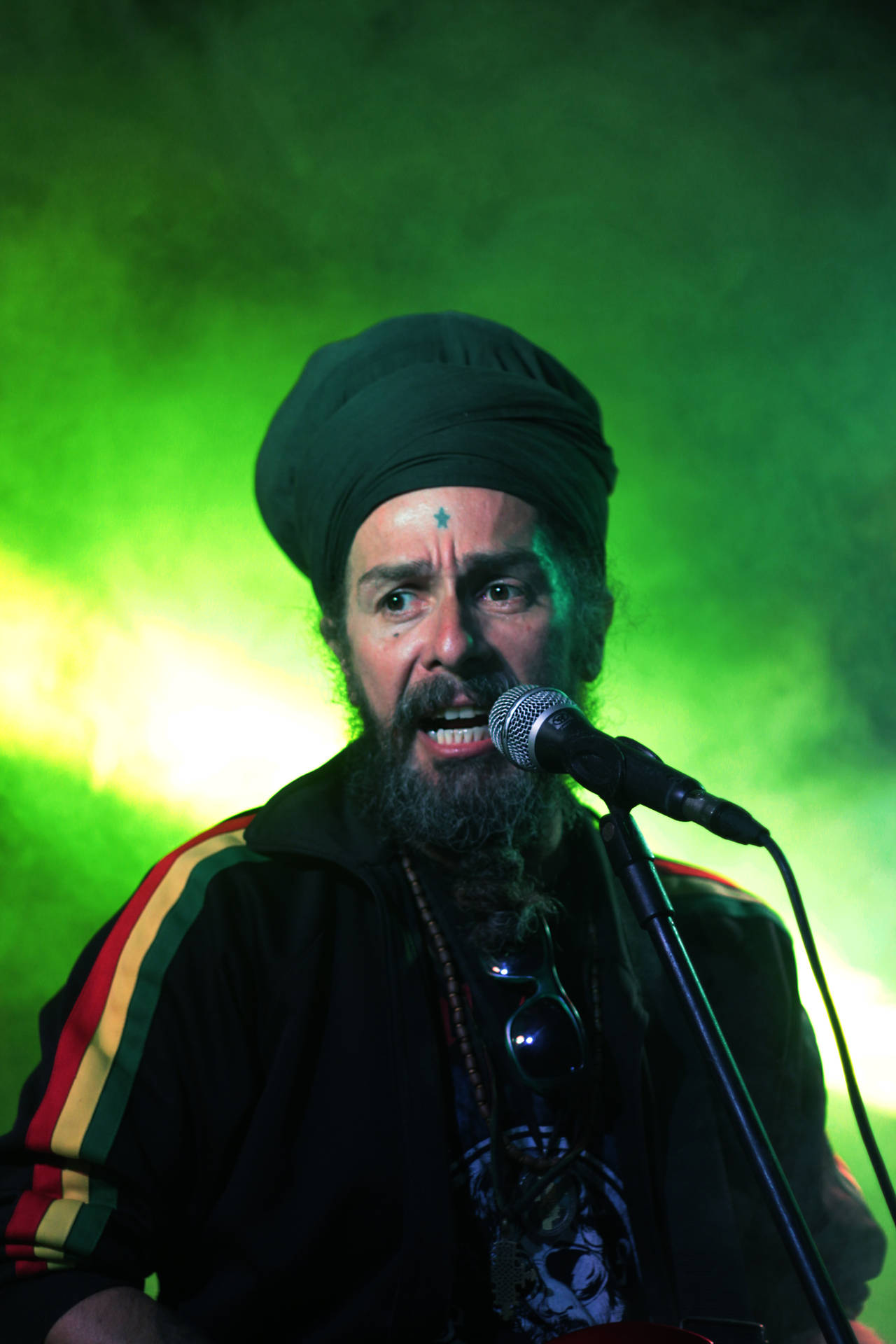 Reggae Singer With Turban Background