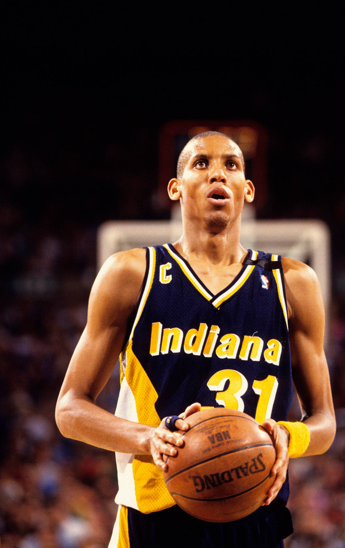 Reggie Miller Intense Shoot Background