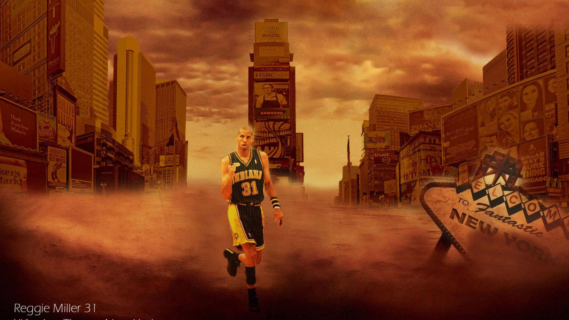 Reggie Miller New York Isolated Background