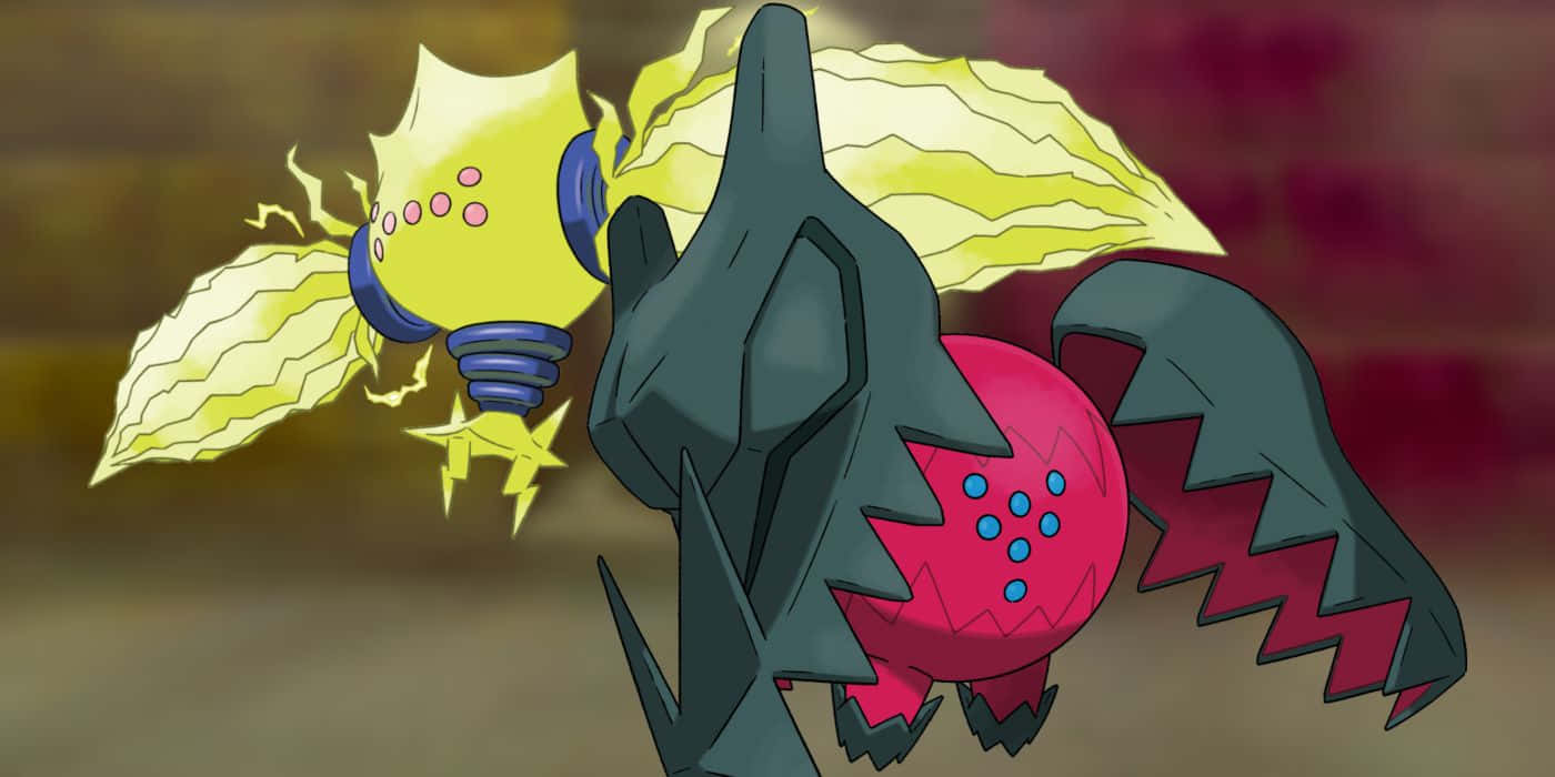 Regieleki And Regidrago - Armored Titans Of Electric And Dragon Power Background