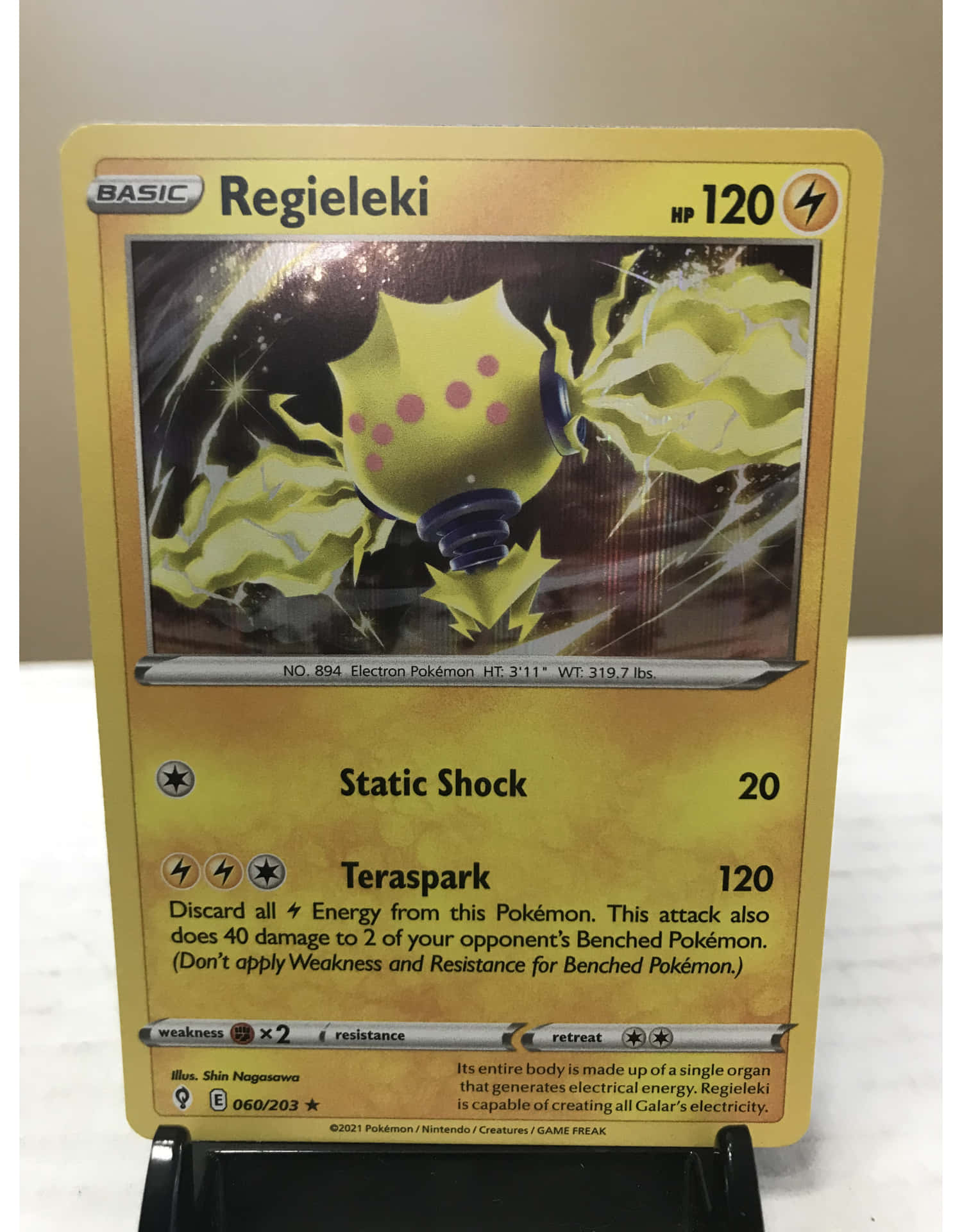 Regieleki Card On Display