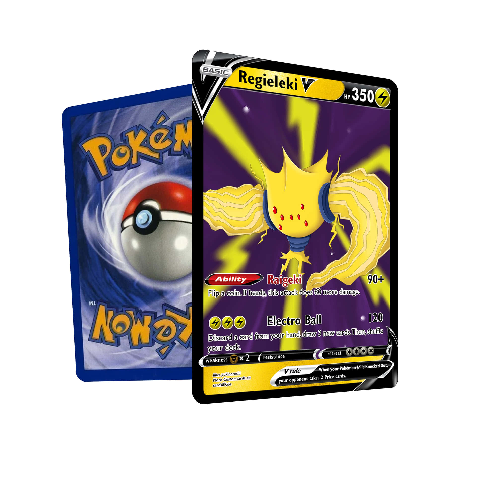 Regieleki Trading Card From Pokémon Series Background