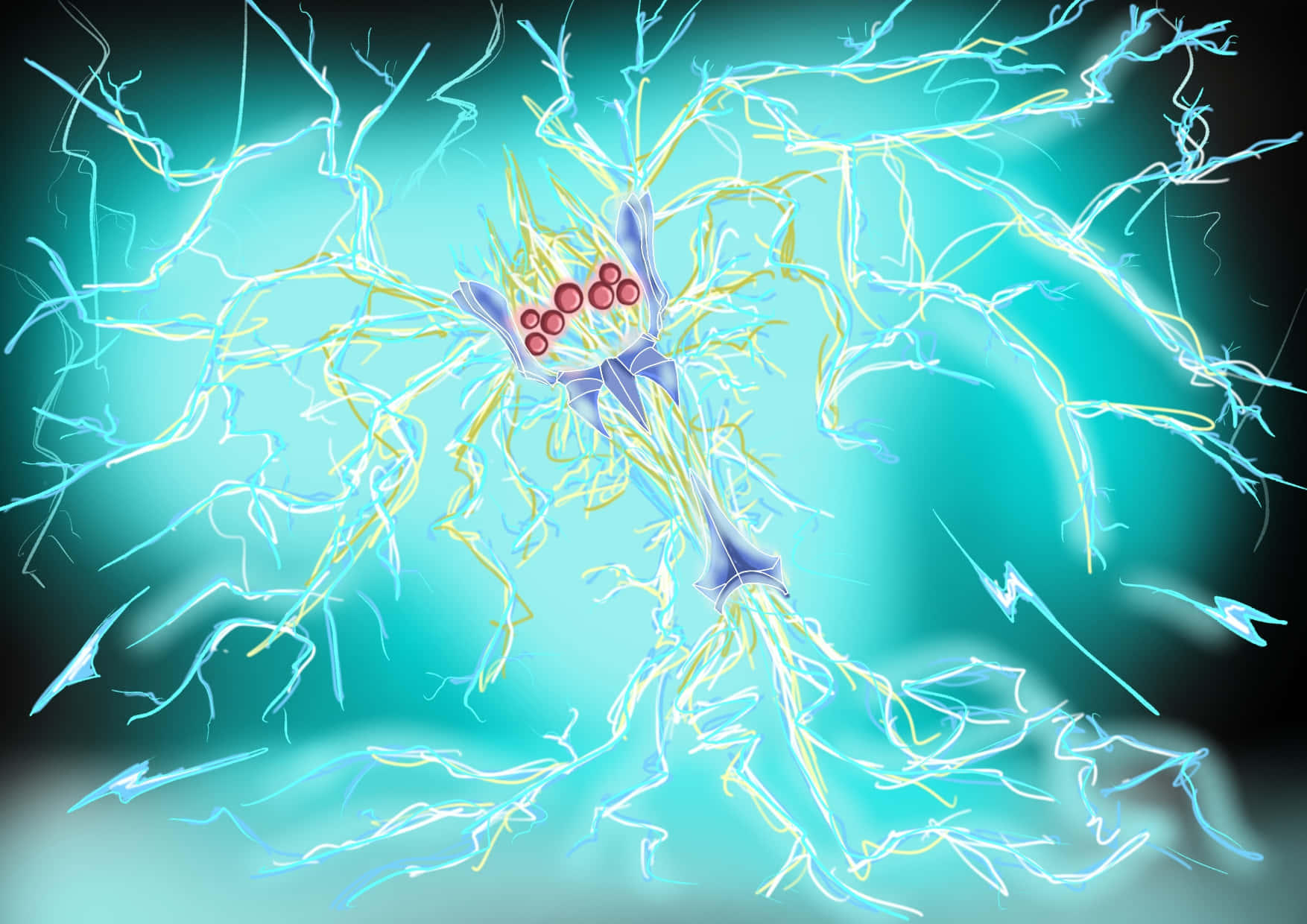 Regieleki With Blue Electricity Background