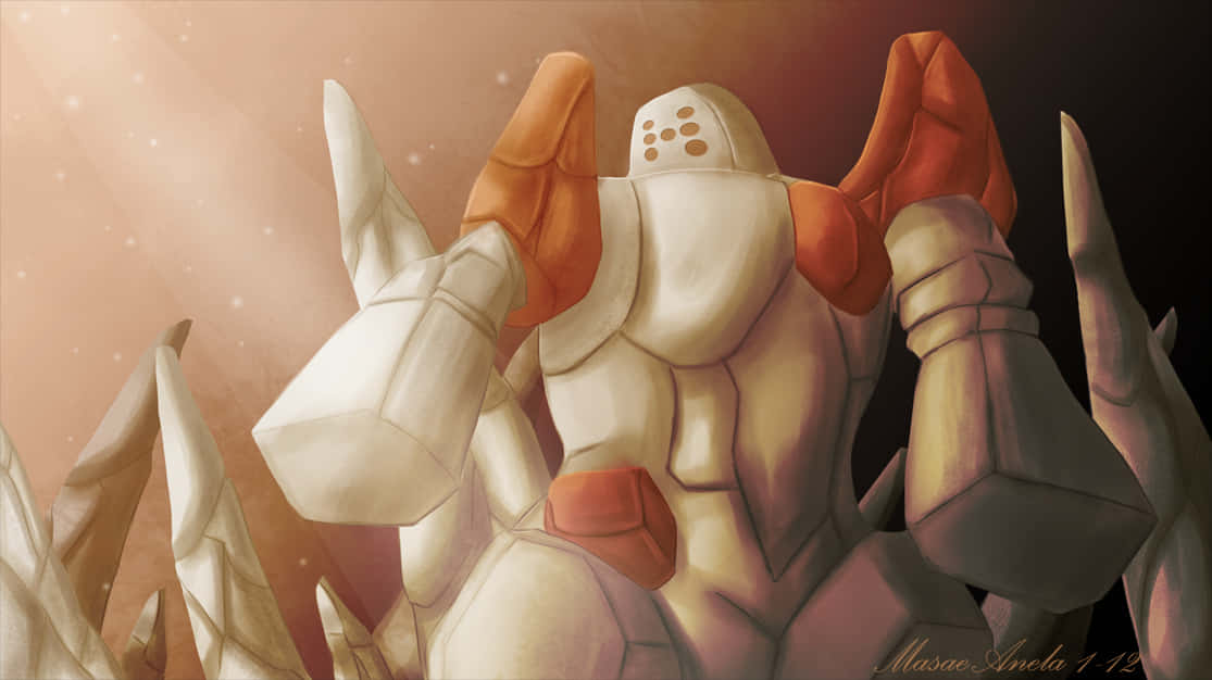Regirock Surrounded By Sharp Stones