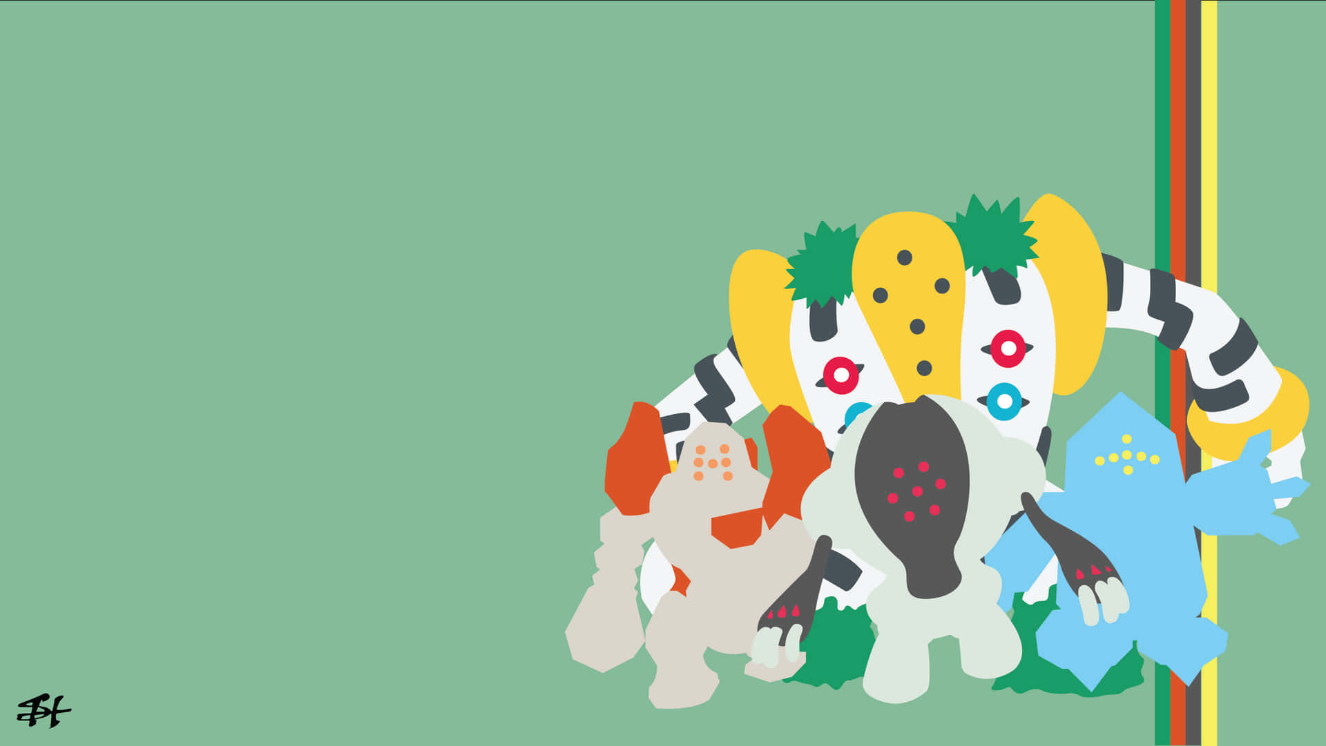 Registeel And Legendary Pokemon Background