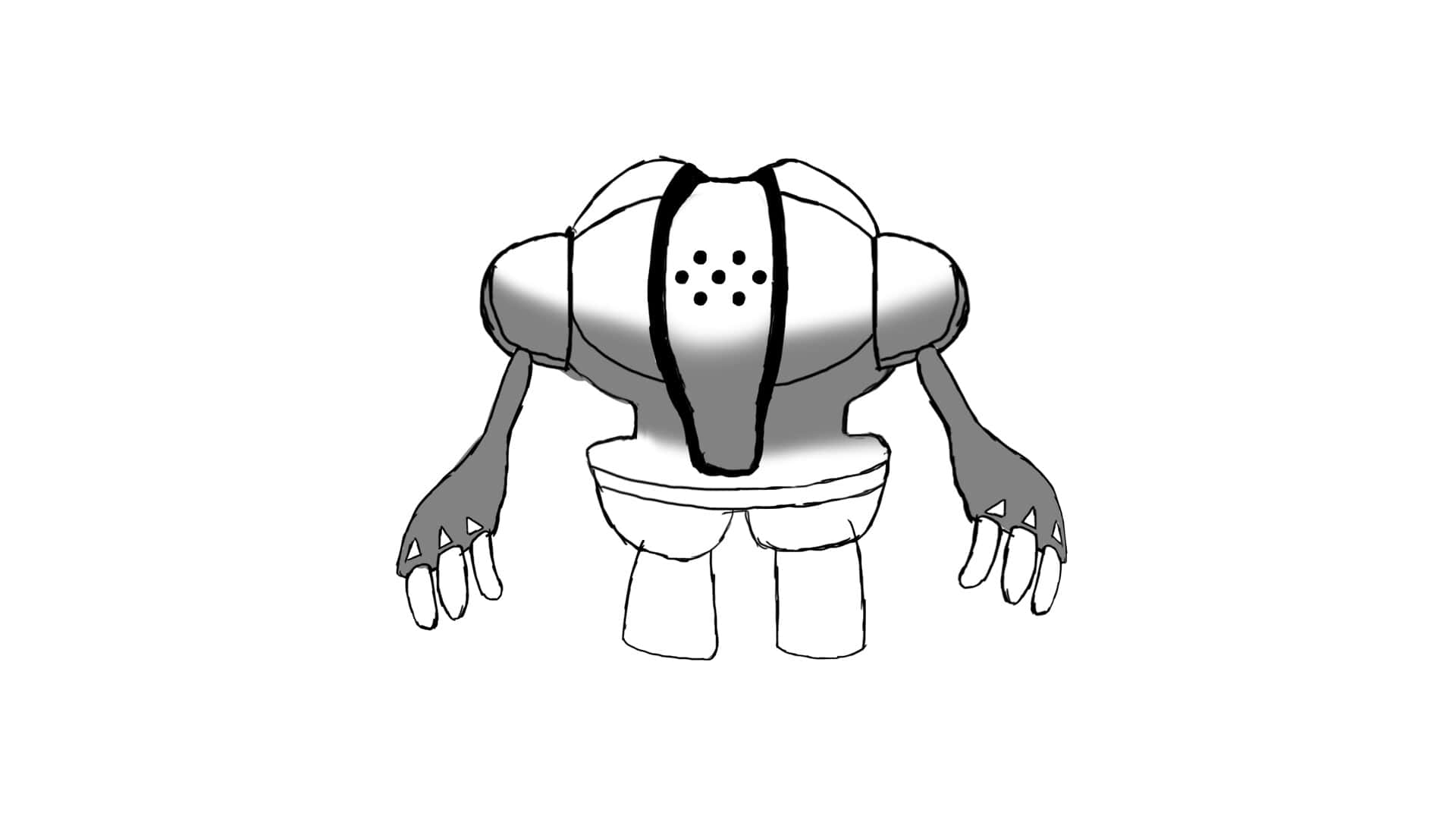 Registeel Black And White Background