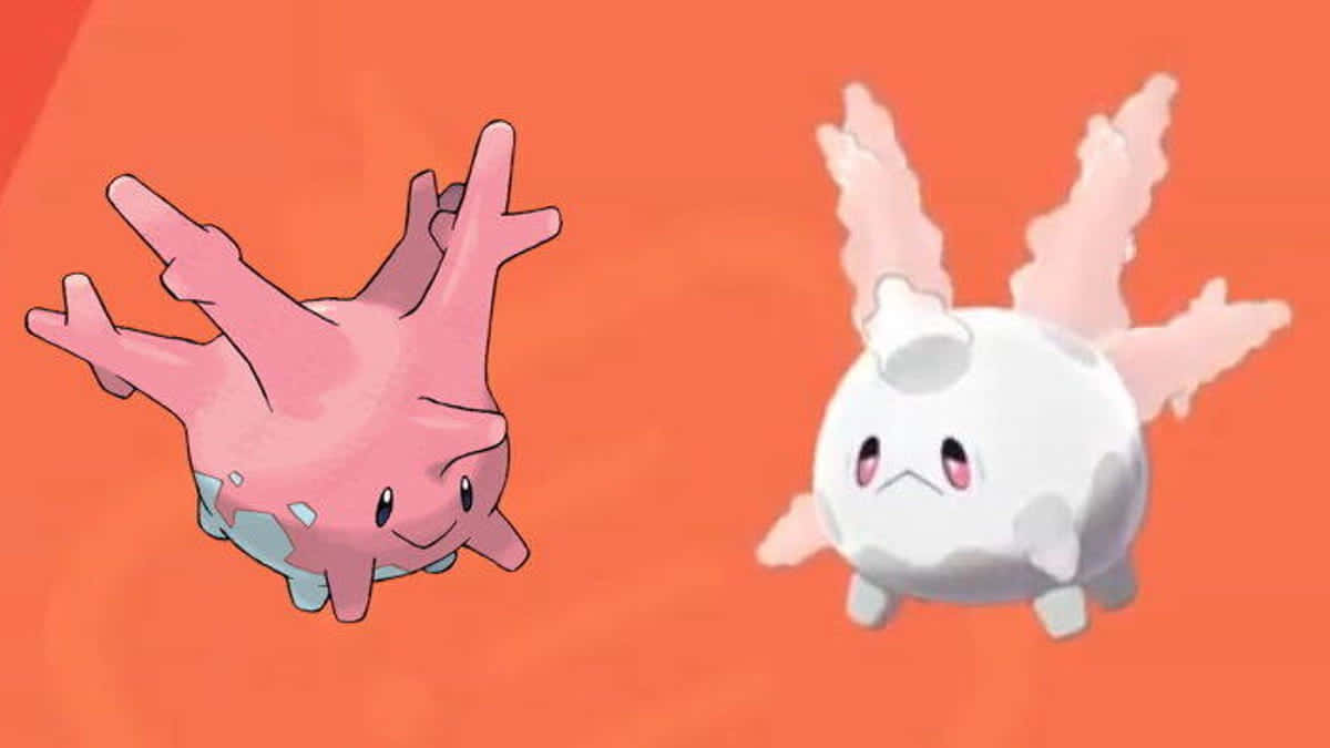 Regular Corsola With Baby Cursola Background