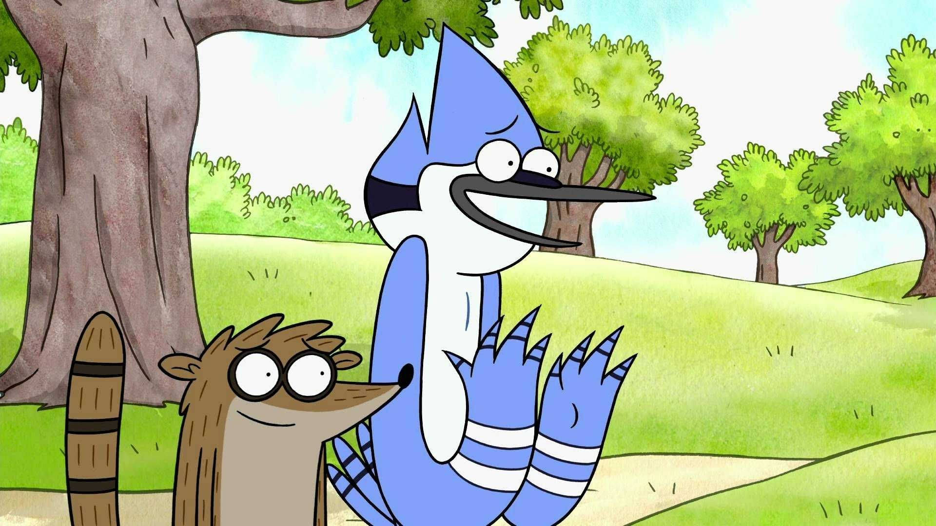 Regular Show Anxious Rigby And Mordecai Background