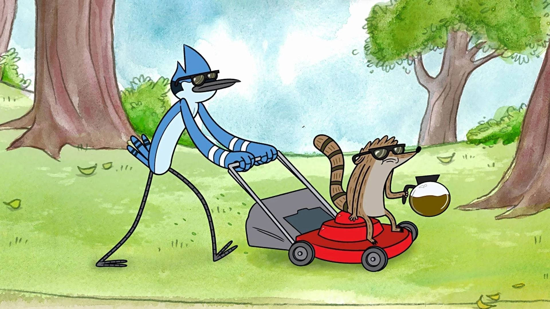 Regular Show In Cool Shades Background