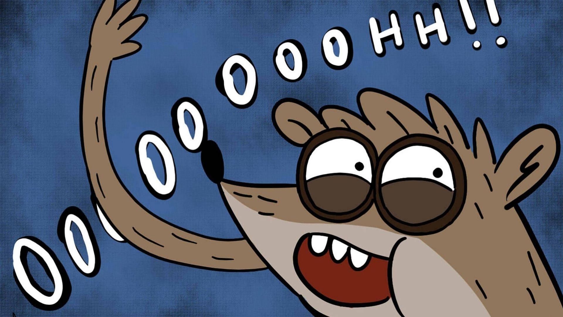 Regular Show Screaming Rigby Background