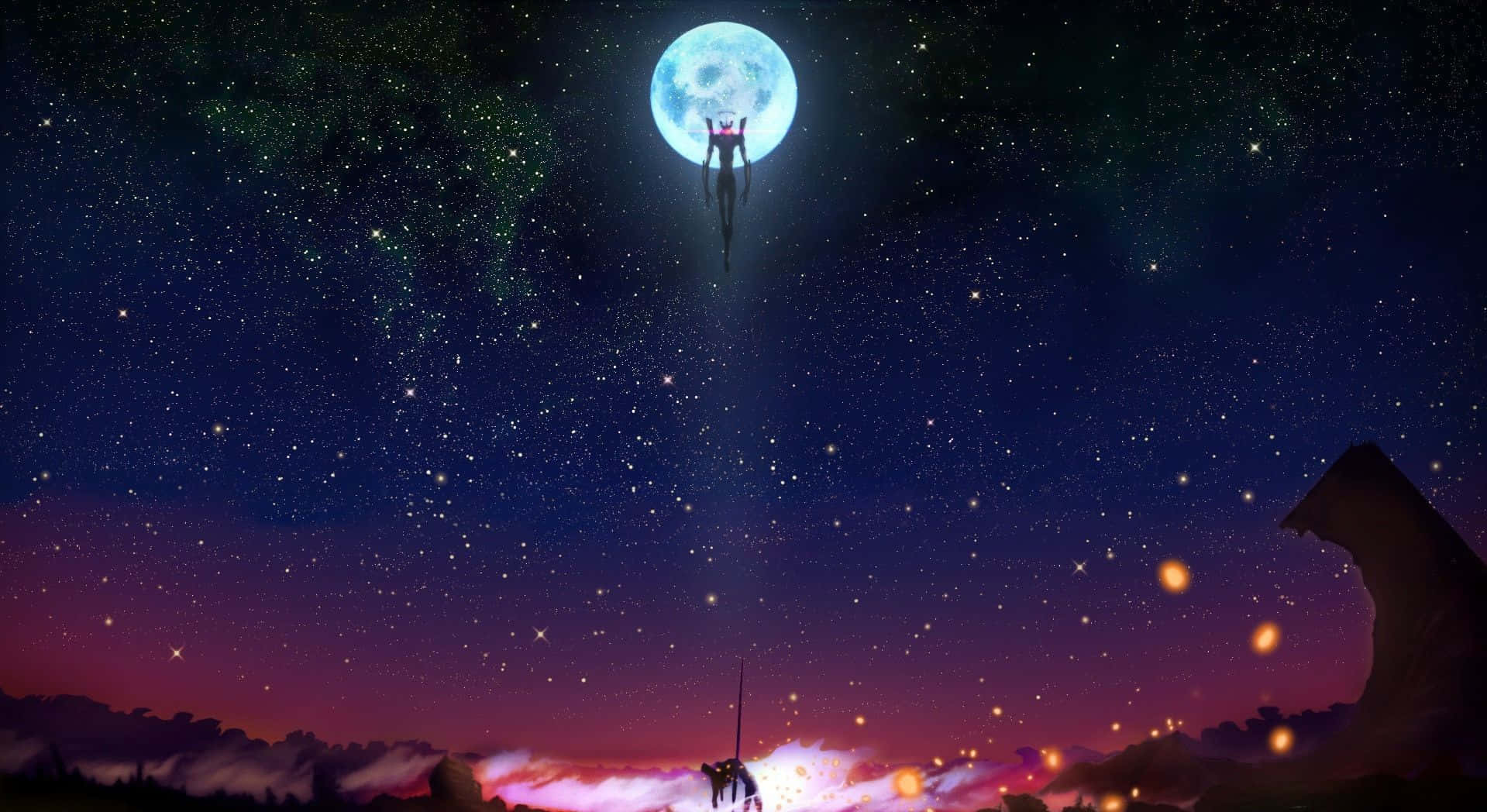 Rei And Shinji In Their Iconic Manga Moment Background