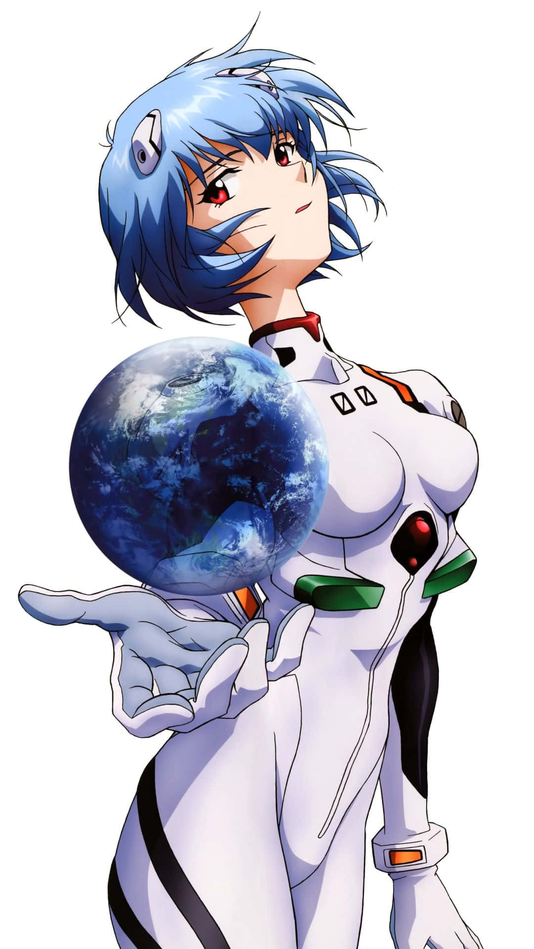 Rei Ayanami In Deep Thought Background